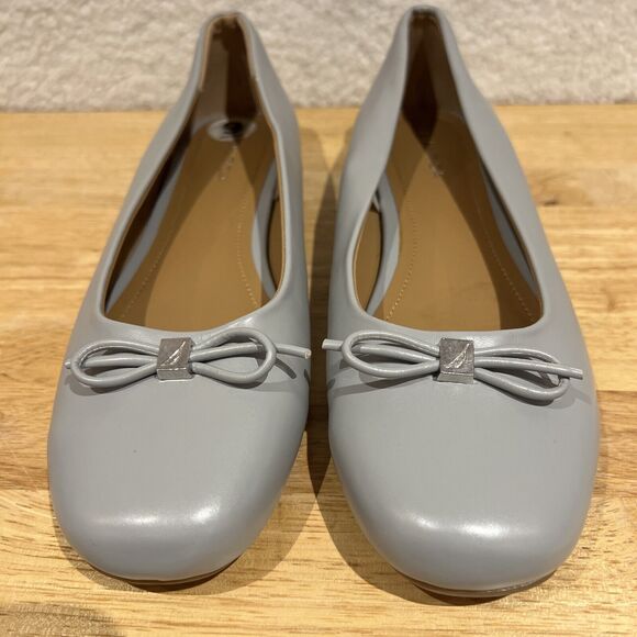 Nautica Balletcore Flats w/ Bow Women's Sz 9 Shoes Dusty Blue Gray Classiccore - Picture 9 of 16